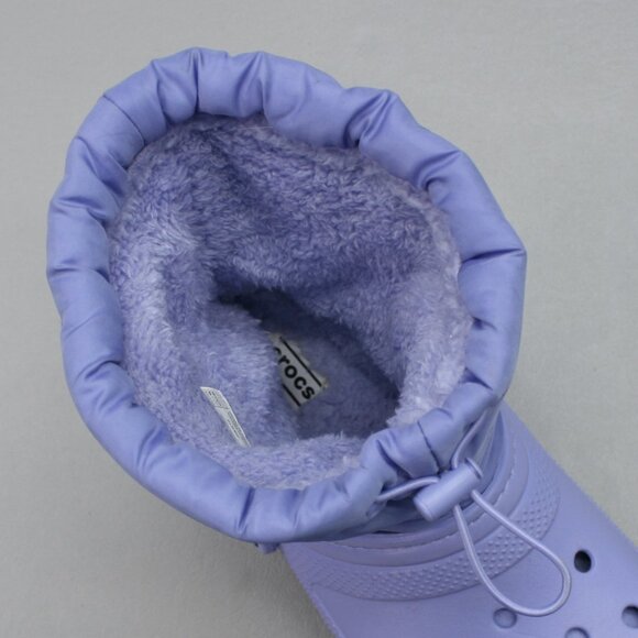 Crocs Ladies 10 Classic Lined Neo Puff Digital Violet Winter Boots - 206630-5PY - Picture 7 of 11